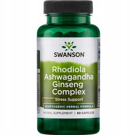 RHODIOLA ASHWAGANDHA GINSENG 60 kaps ADAPTOGENY