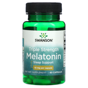Swanson, TRIPLE STRENGTH MELATONIN, 10 mg, 60 Capsules - SLEEP SUPPORT