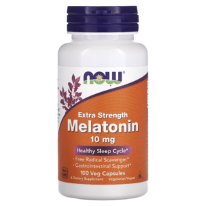 NOW Foods Extra Strength MELATONIN 10 mg 100 Veg Capsules - SLEEP SUPPORT