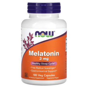 NOW Foods, MELATONIN 3 mg 180 Veg Capsules - SLEEP SUPPORT